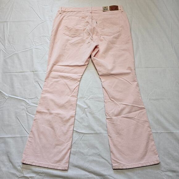 Levi's Women's 725 High Rise Corduroy Bootcut Pants Pink 18 Short 34x30 - Picture 2 of 9